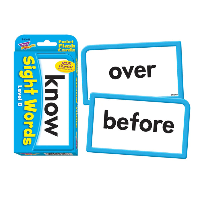 Level B Sight Words Pocket Flash Cards Cover