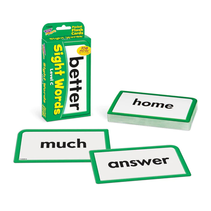 Level C Sight Words Pocket Flash Cards Cover