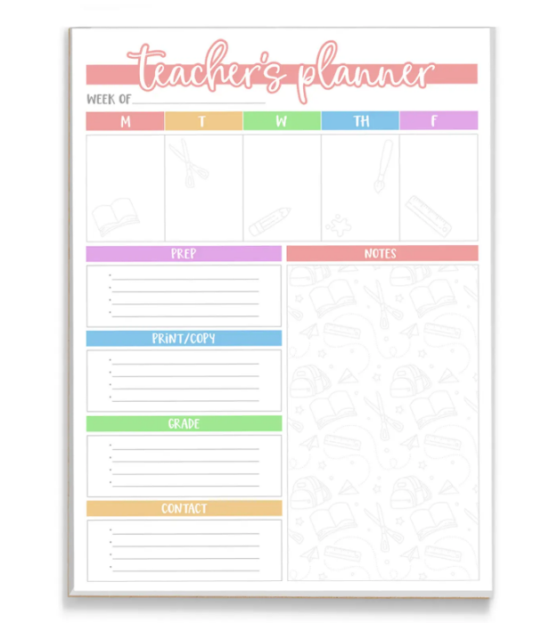 Teacher Weekly Planner Cover