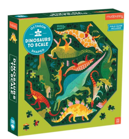Dinosaurs to Scale - 300pc Shaped Puzzle Cover