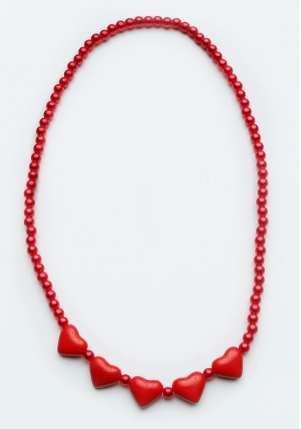 Red Heart Necklace Cover