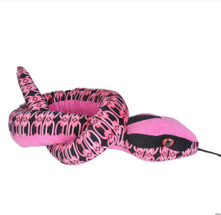 Pink Snake Plush Cover