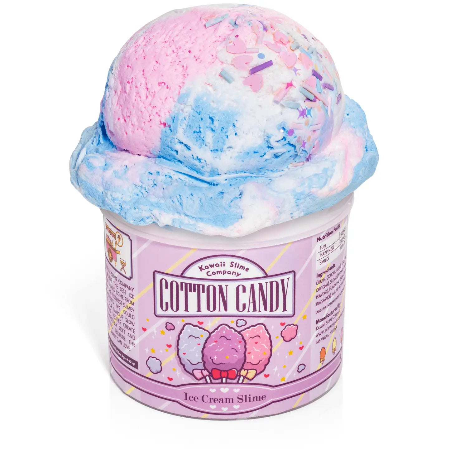 Tomfoolery Toys | Ice Cream Pint Slime: Cotton Candy