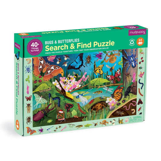 Tomfoolery Toys | Bugs & Butterflies Search & Find Puzzle