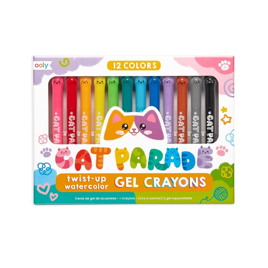 Tomfoolery Toys | Cat Parade Watercolor Gel Crayons