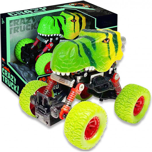 Tomfoolery Toys | Crazy Trucks: Green Dinosaur Truck