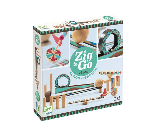 Tomfoolery Toys | Zig & Go Turquoise Roll Set