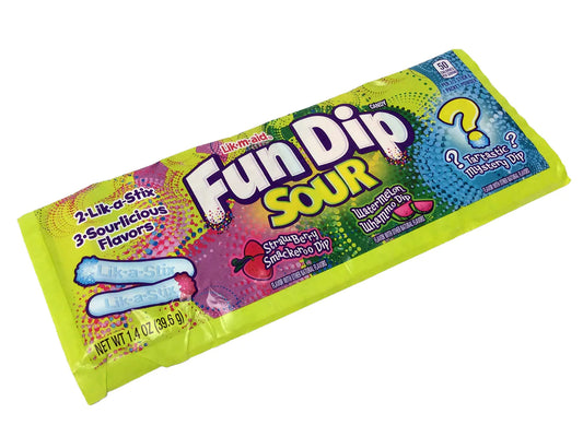 Tomfoolery Toys | 3 Sour Flavor Fun Dip Strip