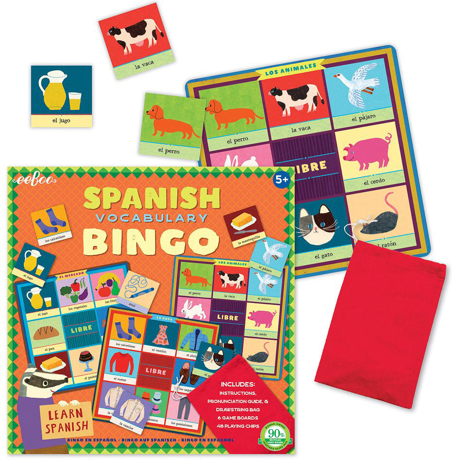 Tomfoolery Toys | Spanish Vocabulary Bingo