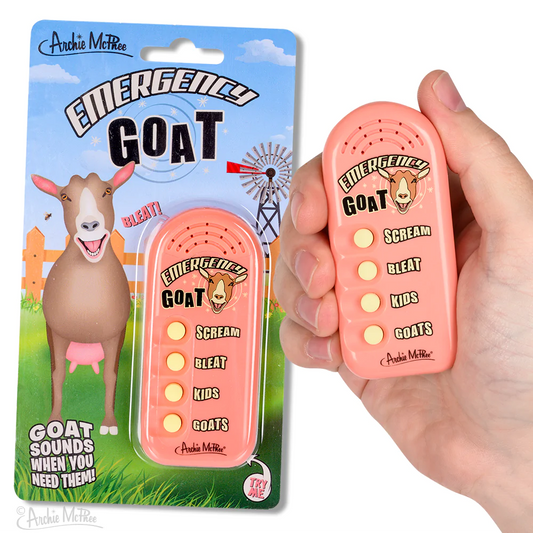 Tomfoolery Toys | Button: Emergency Goat