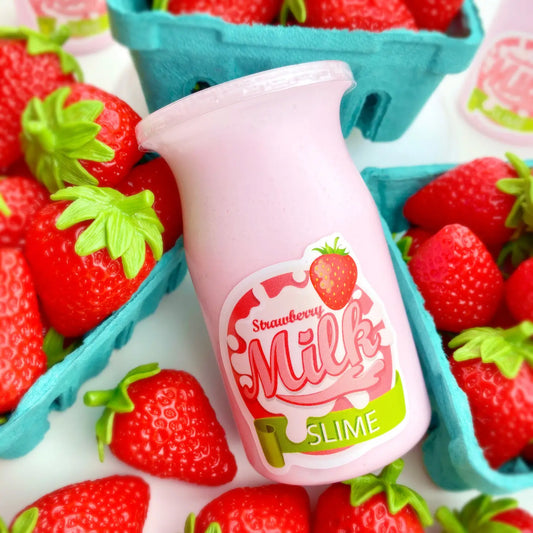 Tomfoolery Toys | Strawberry Milk Glossy Slime