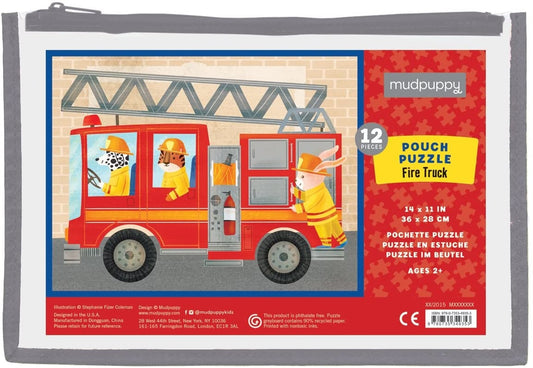 Tomfoolery Toys | Fire Truck Pouch Puzzle