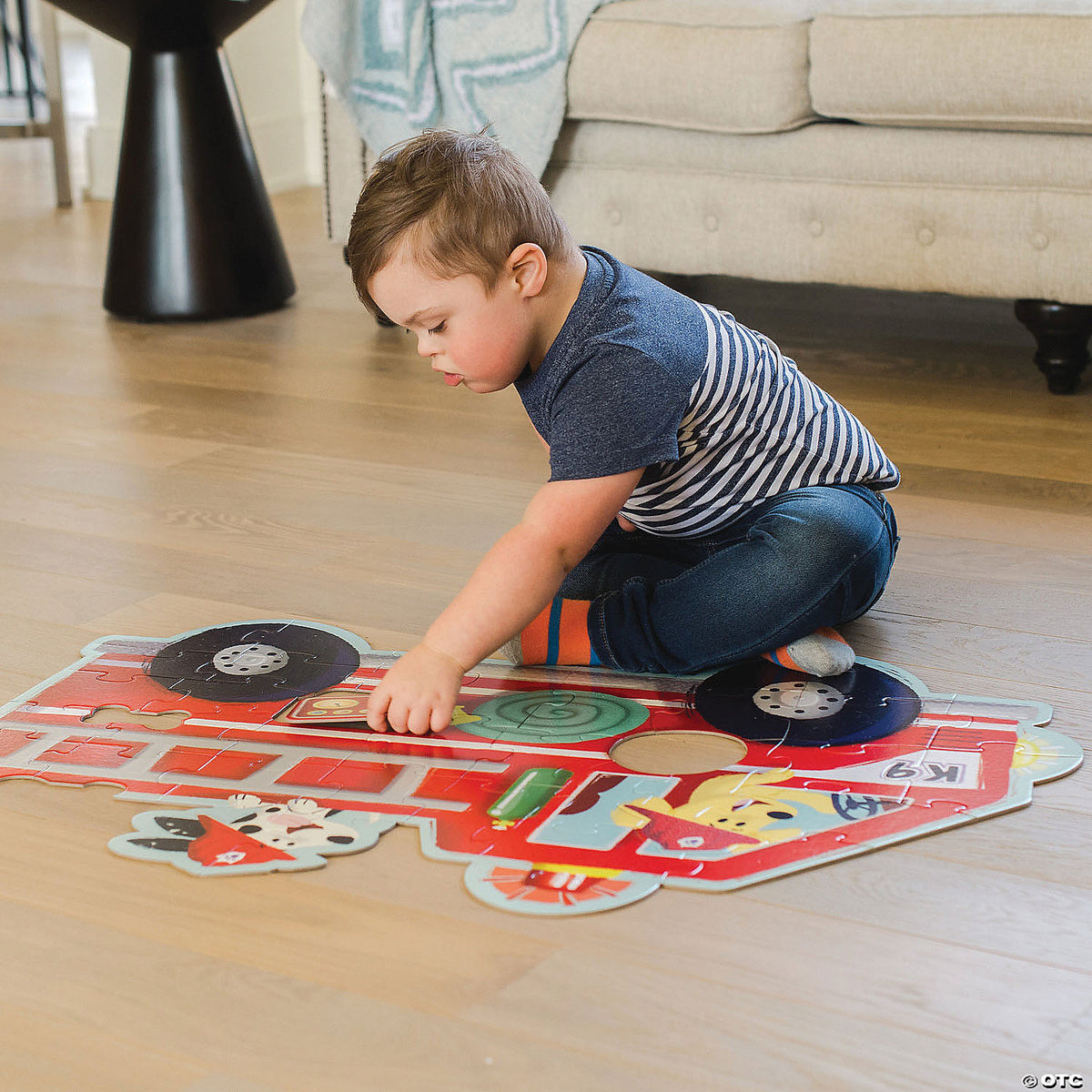 Fire Truck Floor Puzzle Cover