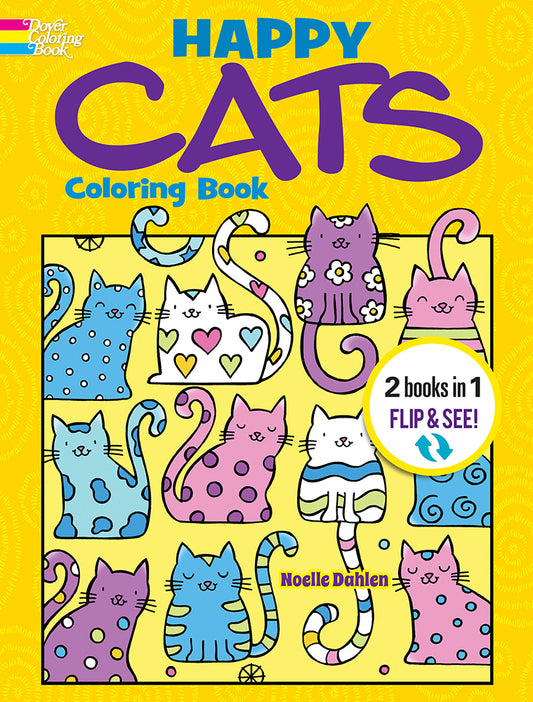 Tomfoolery Toys | Happy Cats Coloring & Color By Number Book