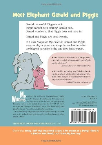 I Will Surprise My Friend! (An Elephant and Piggie Book) Cover