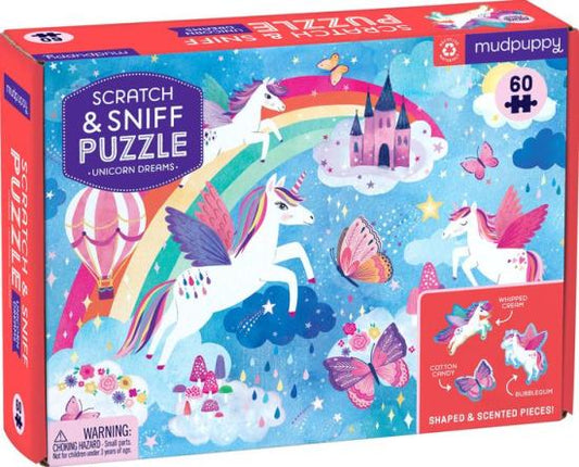 Tomfoolery Toys | Unicorn Dreams Scratch & Sniff Puzzle