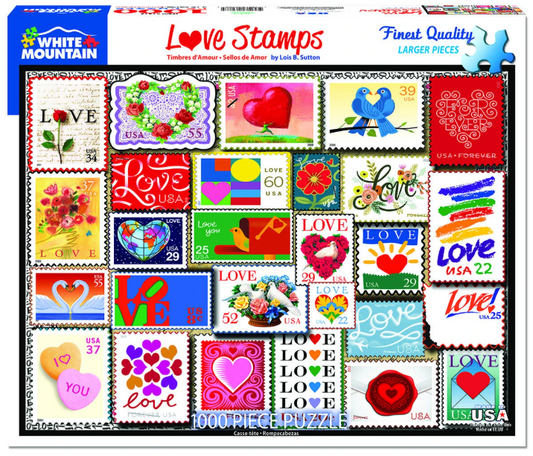 Tomfoolery Toys | Love Stamps - 1000pc Puzzle