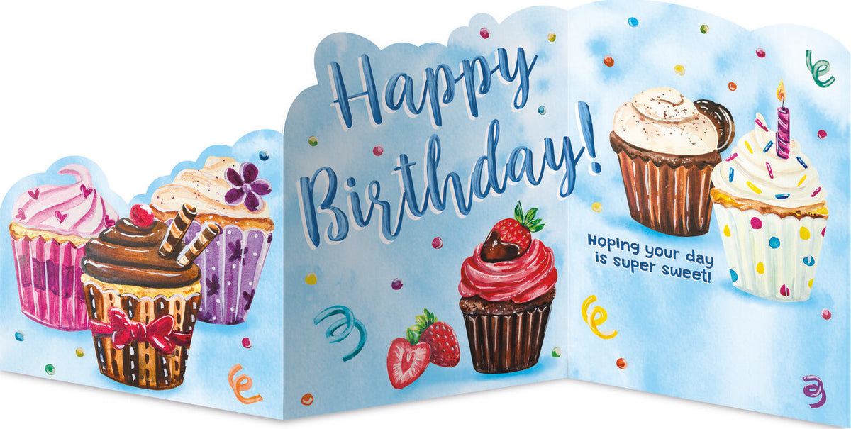 Tri-fold Cupcake Card Cover