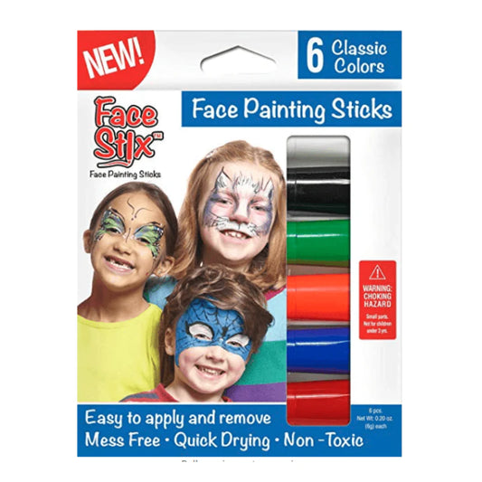 Tomfoolery Toys | Face Paint Stix 6pk