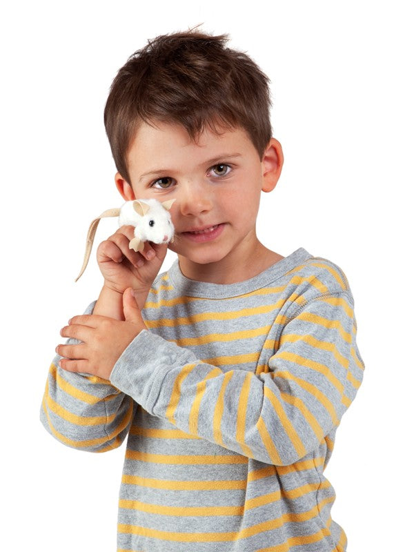 Mini White Mouse Puppet Cover