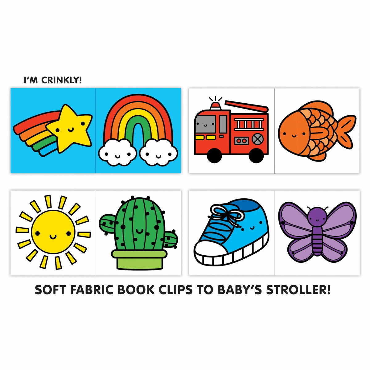 Rainbow World Crinkle Stroller Book Cover