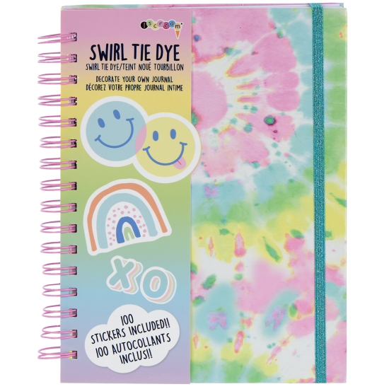 Swirl Tie Dye Journal w/ Stickers Cover