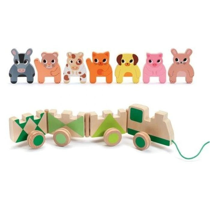 Tomfoolery Toys | Trainimo Farm Wooden Train